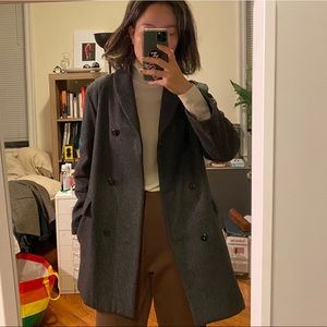 A.p.c double breasted gray coat
